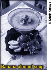 Banana almond soup