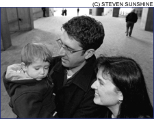 Kaethe Morris Hoffer and Matt Hoffer Morris with 18-month-old son, Noah